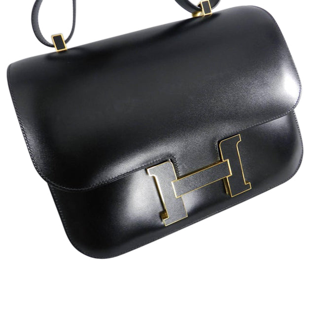 Hermes Limited Edition Constance Cartable Black Box Leather with Gold Hardware