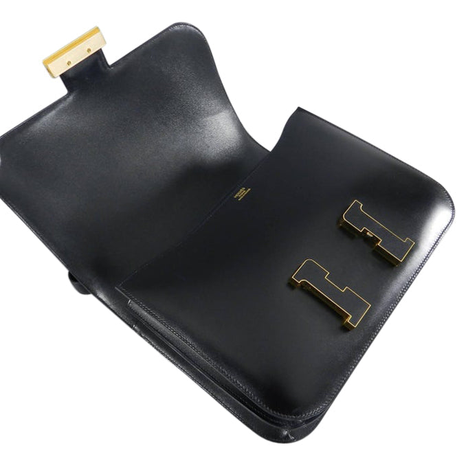 Hermes Limited Edition Constance Cartable Black Box Leather with Gold Hardware