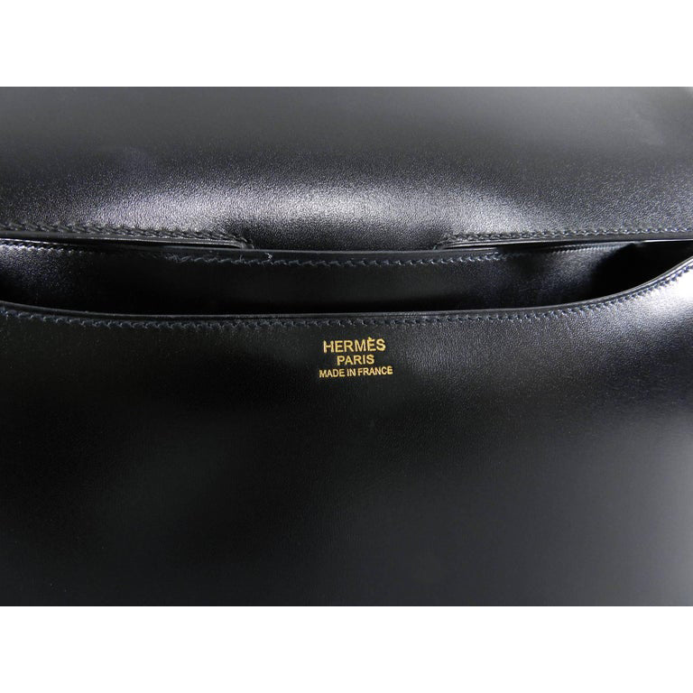 Hermes Limited Edition Constance Cartable Black Box Leather with Gold Hardware