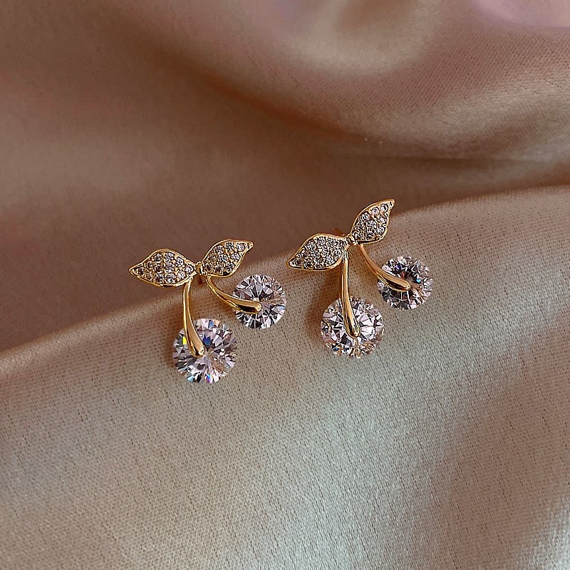 Crystal Cherry Earrings