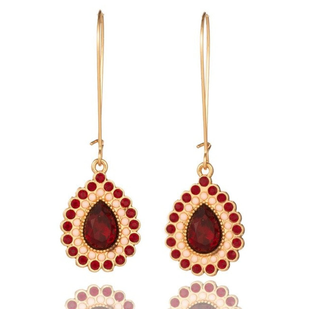 Crystal Stone Drop Earrings