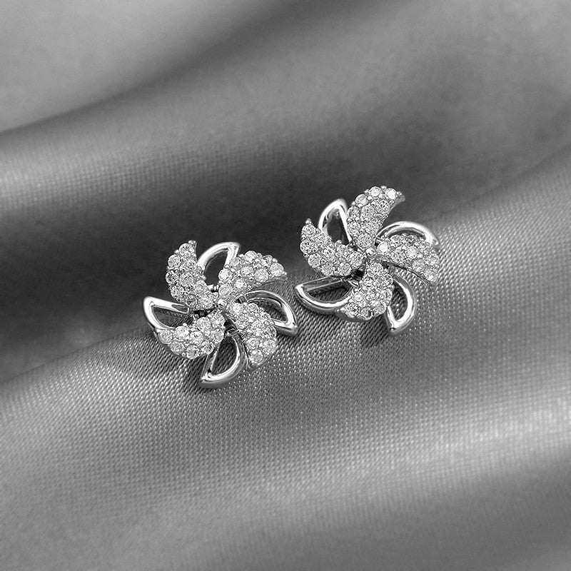 Crystal Windmill Earrings