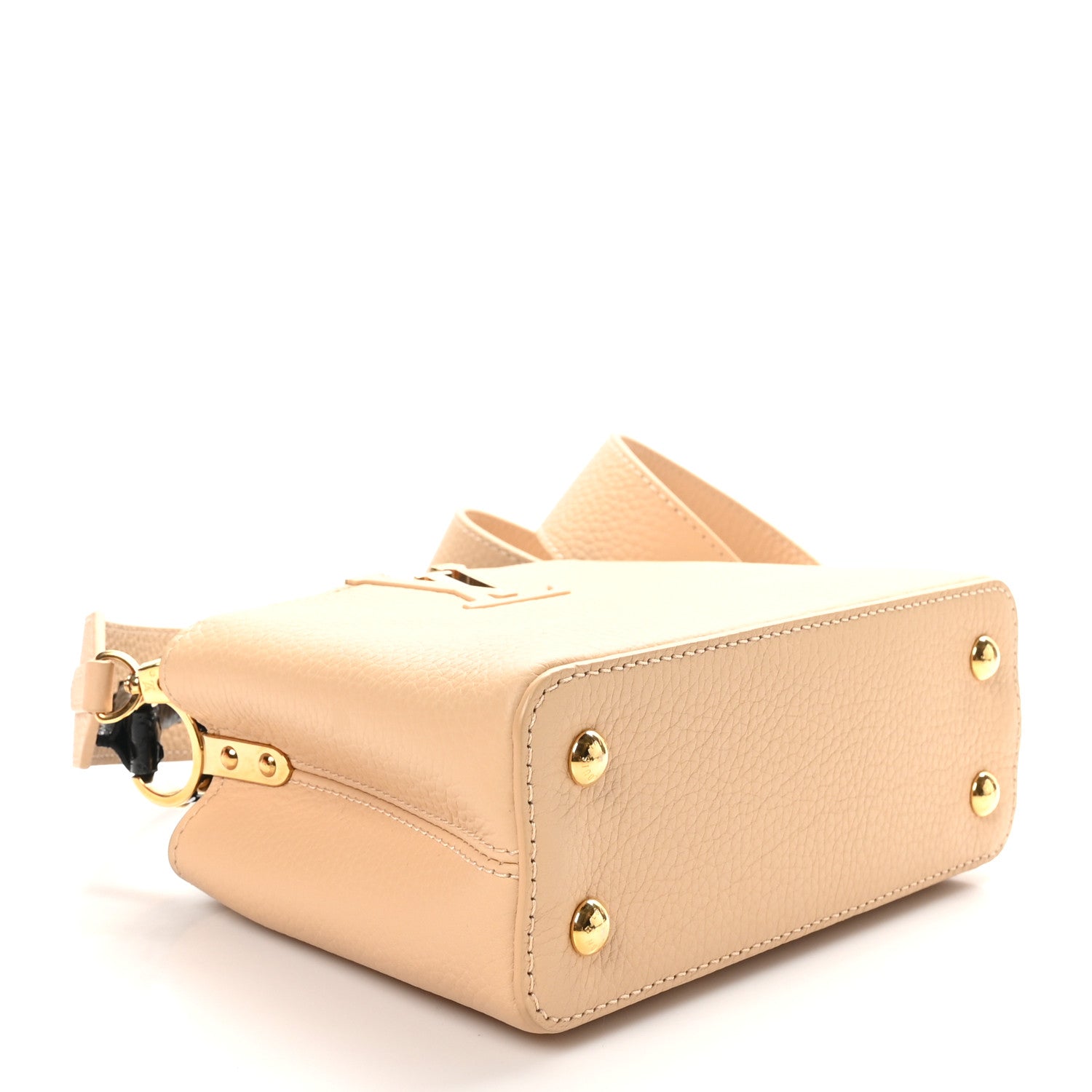 Taurillon Snakeskin Mini Capucines Beige Black