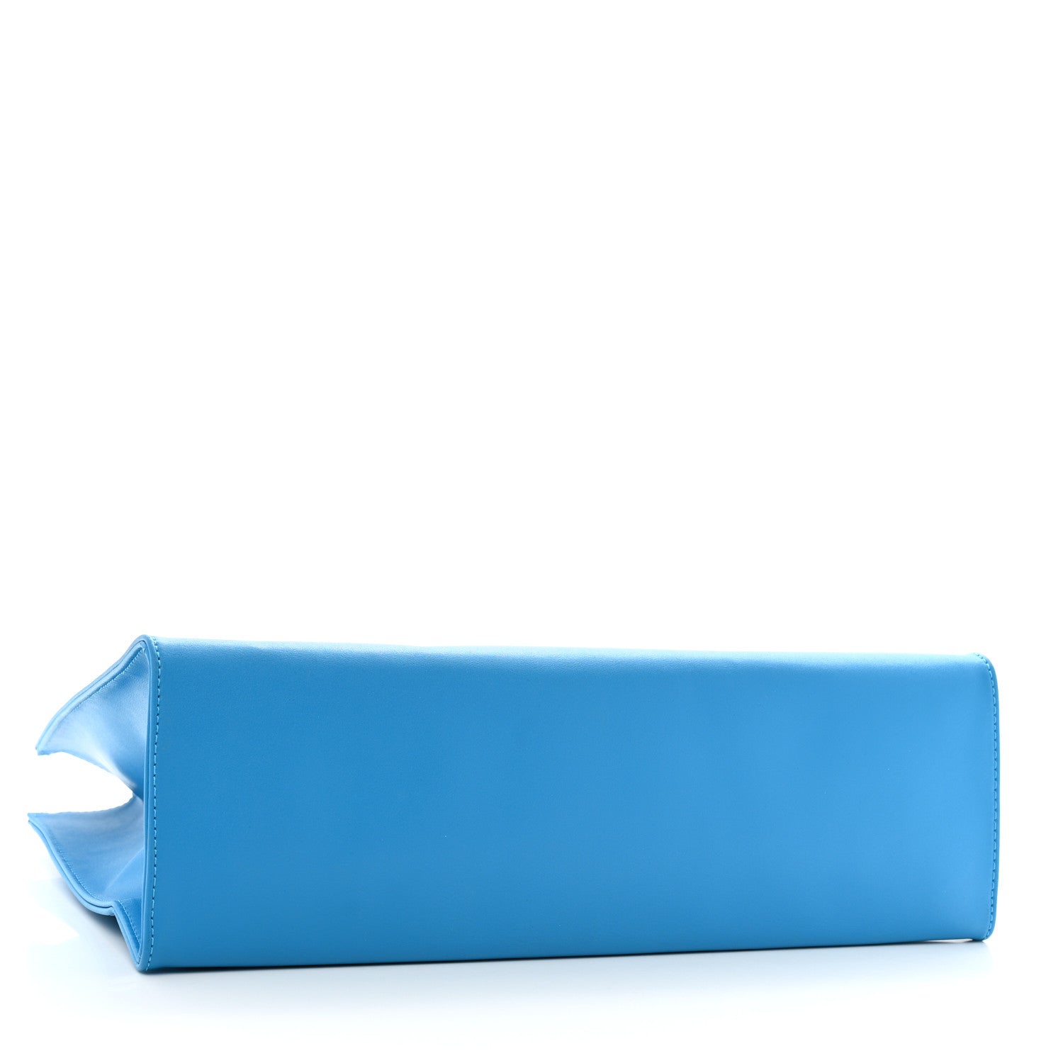 Vegan Leather Medium Shopping Bag Cyan