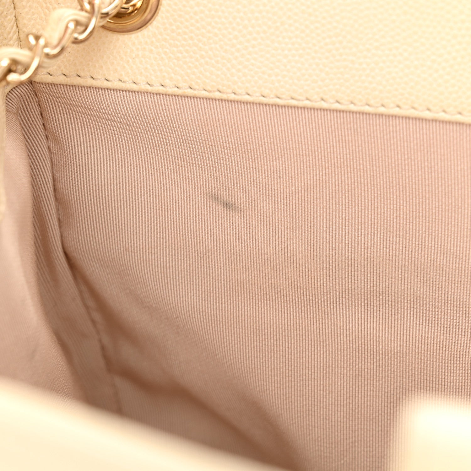 Caviar Quilted In Out Flap Shopping Tote White