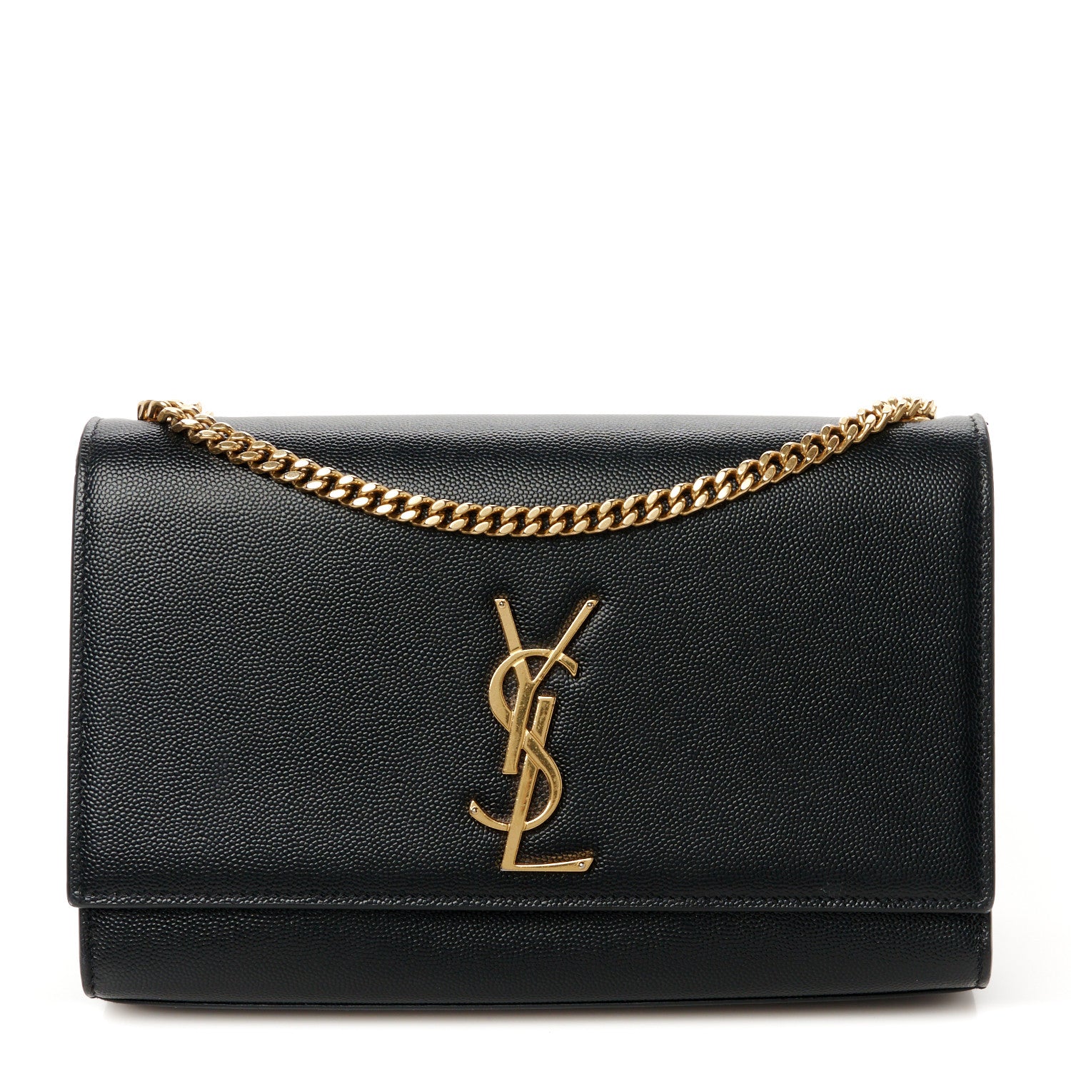 Grain De Poudre Medium Classic Monogram Kate Satchel Black