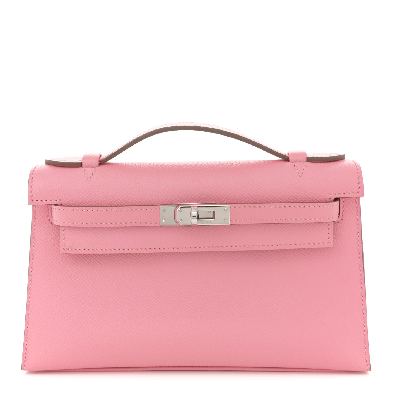 Epsom Kelly Pochette Clutch Rose Confetti