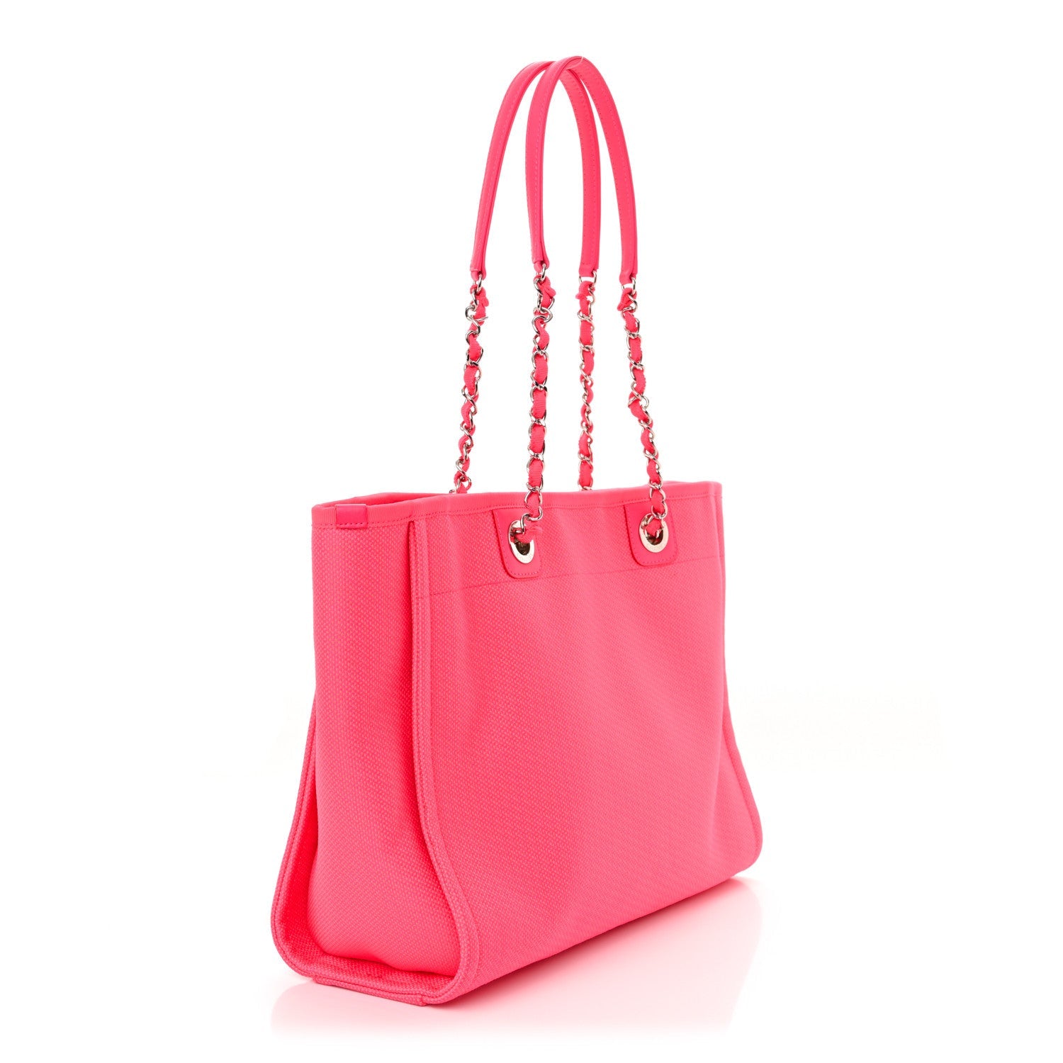 Mixed Fibers Small Deauville Tote Pink Orange