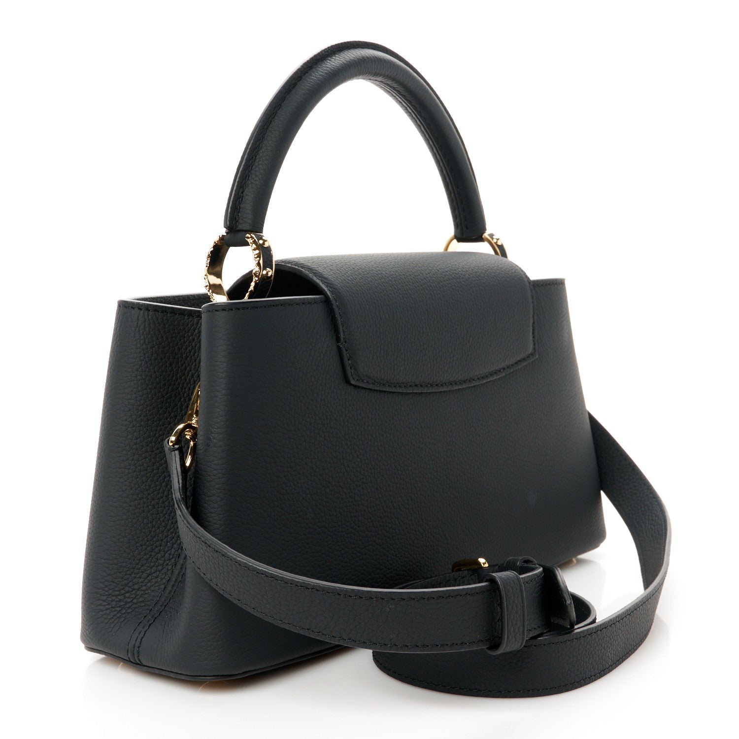 Taurillon LV Crush Capucines East West MM Black