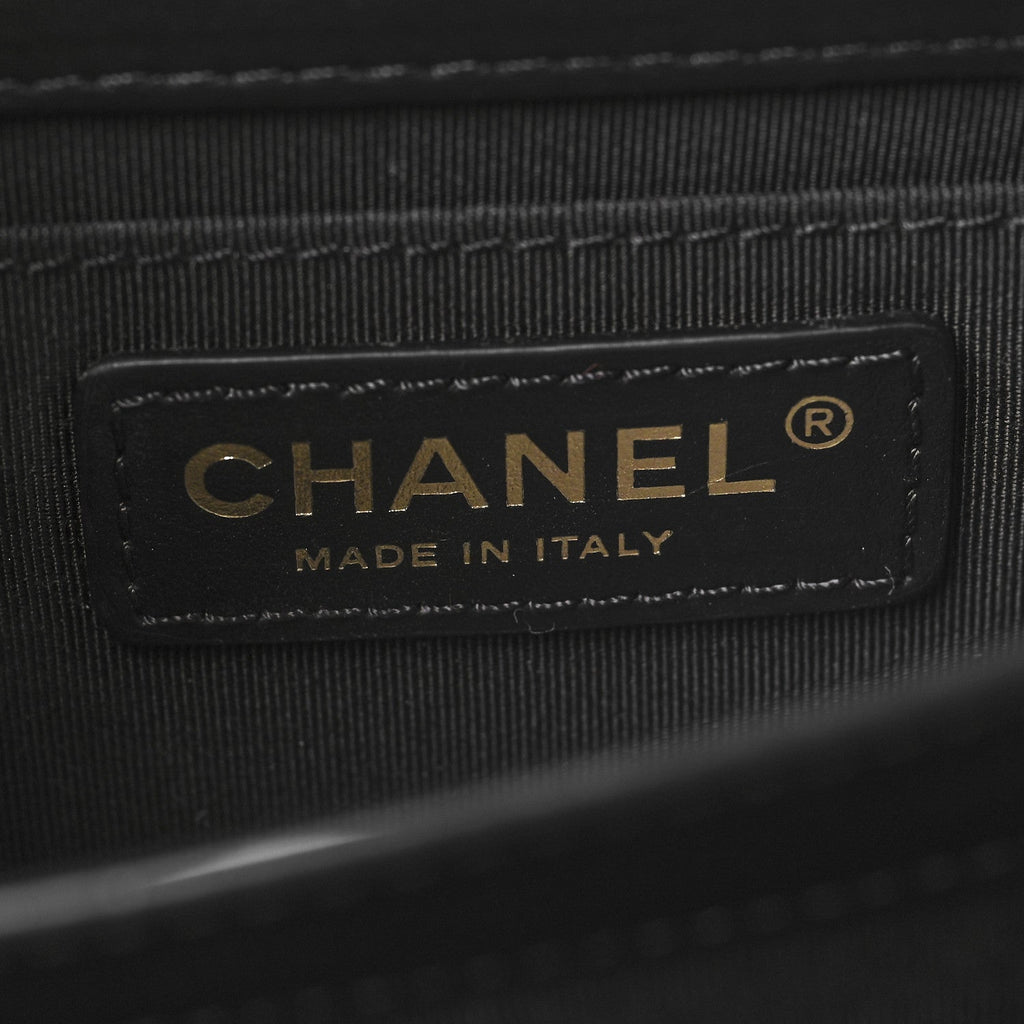 Lambskin Quilted CC Chain Flap Black