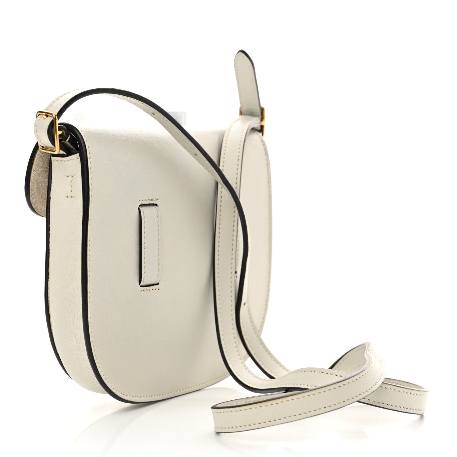Smooth Calfskin Mini Symmetrical Bag White