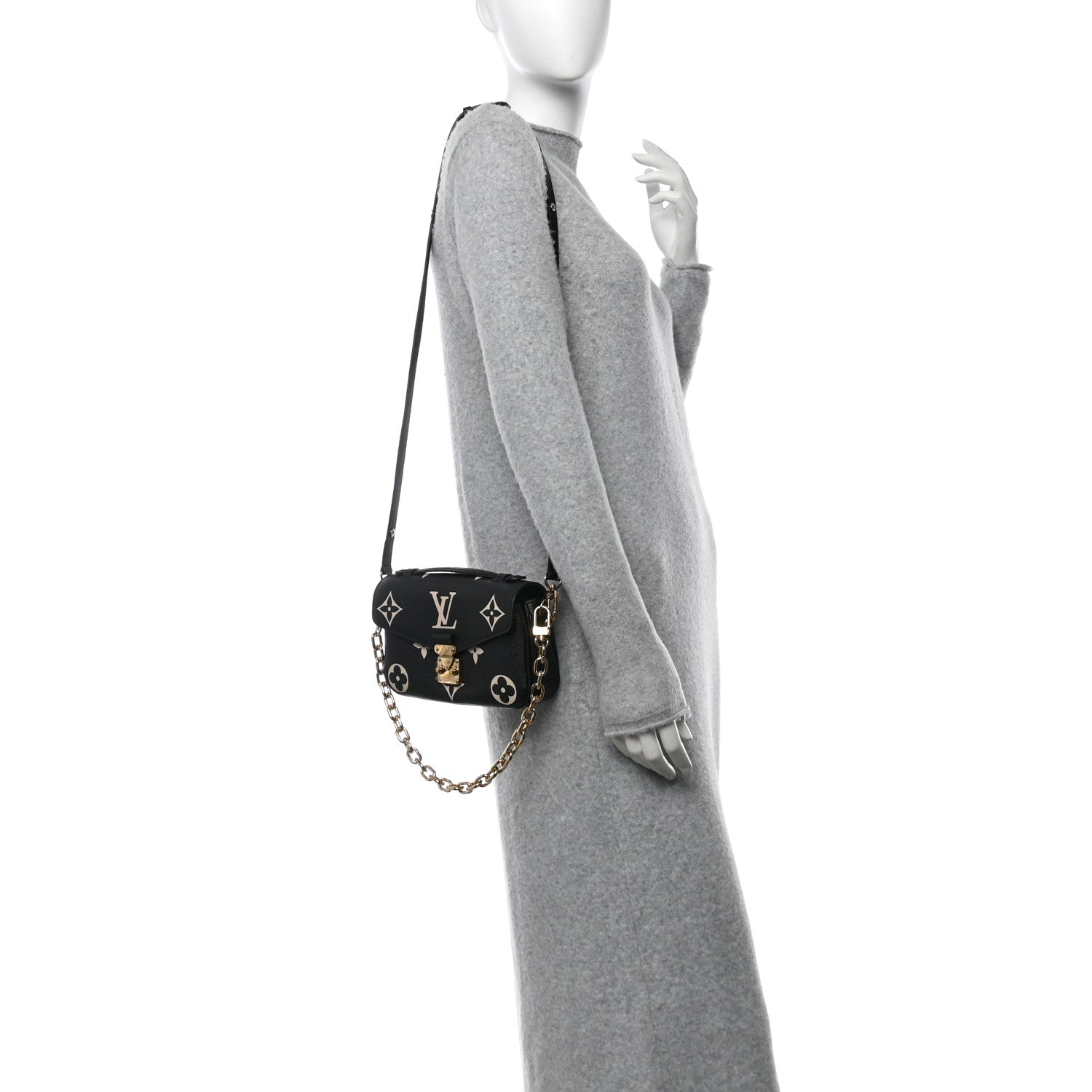 Empreinte Monogram Giant Pochette Metis East West Black Beige