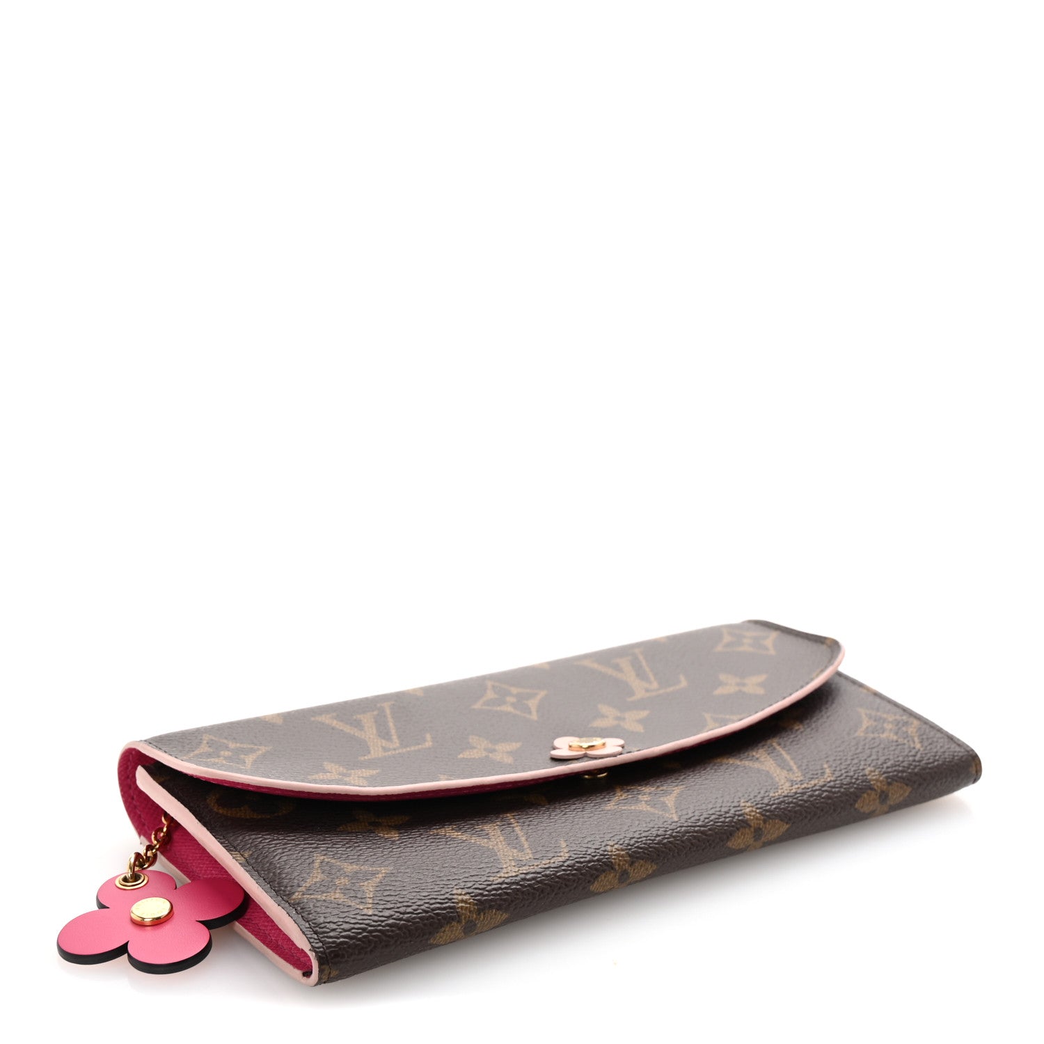 Monogram Bloom Flower Emilie Wallet Fuchsia