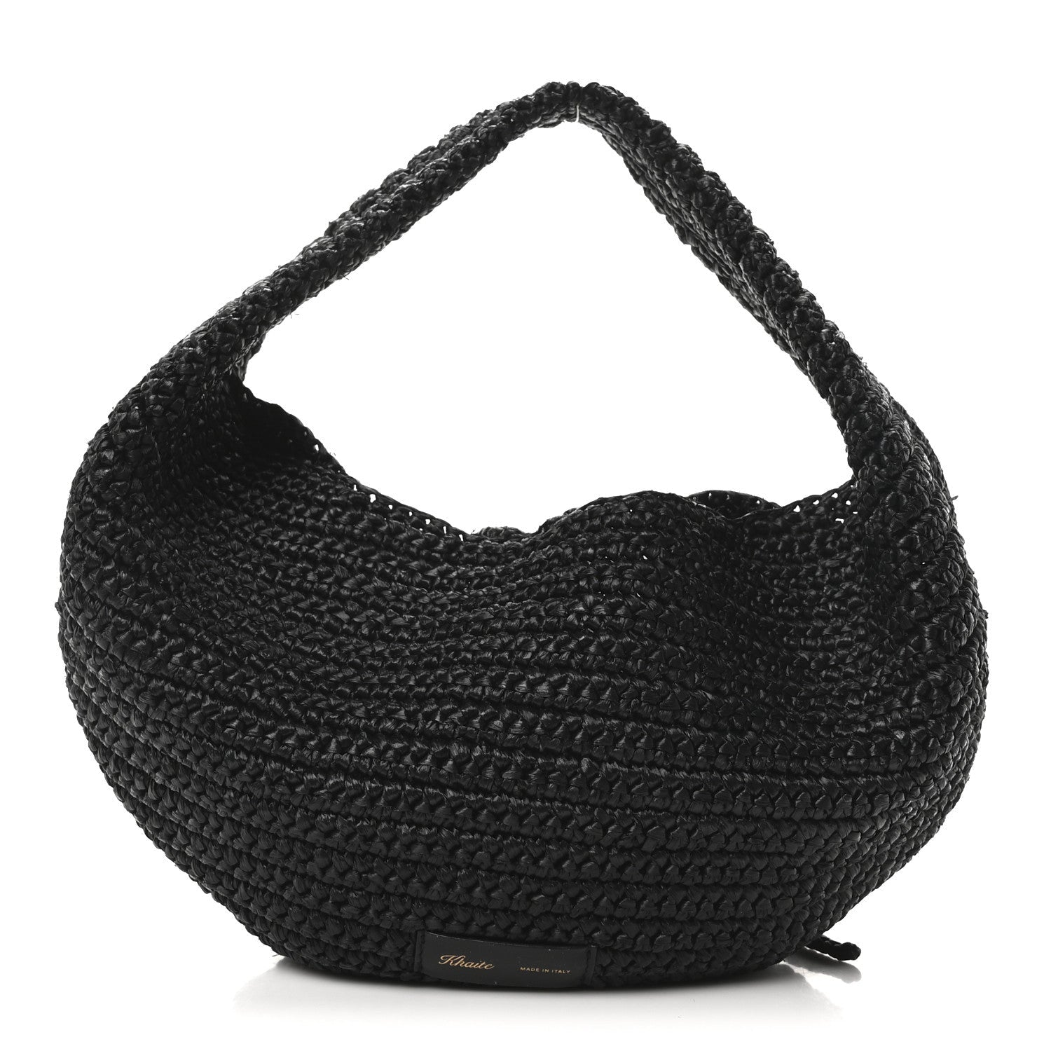 Raffia Olivia Hobo Black