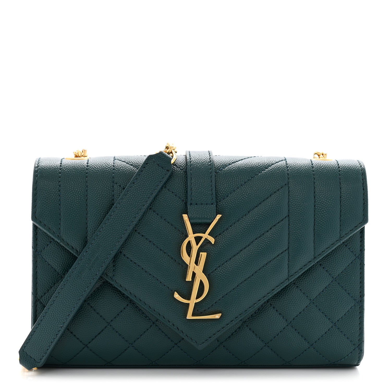 Grain De Poudre Textured Mixed Matelasse Triquilt Small Monogram Satchel Sea Turquoise