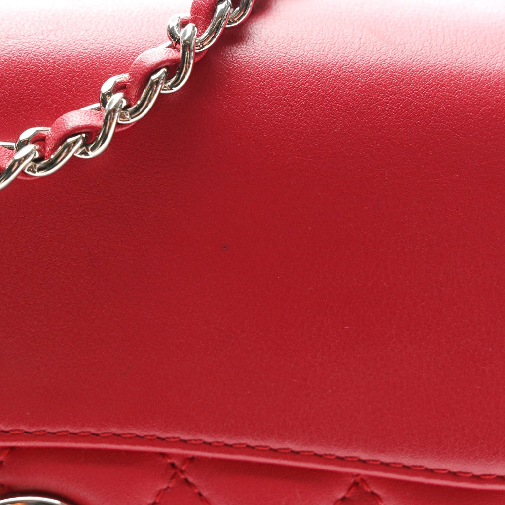 Calfskin Mini Tramezzo Flap Red