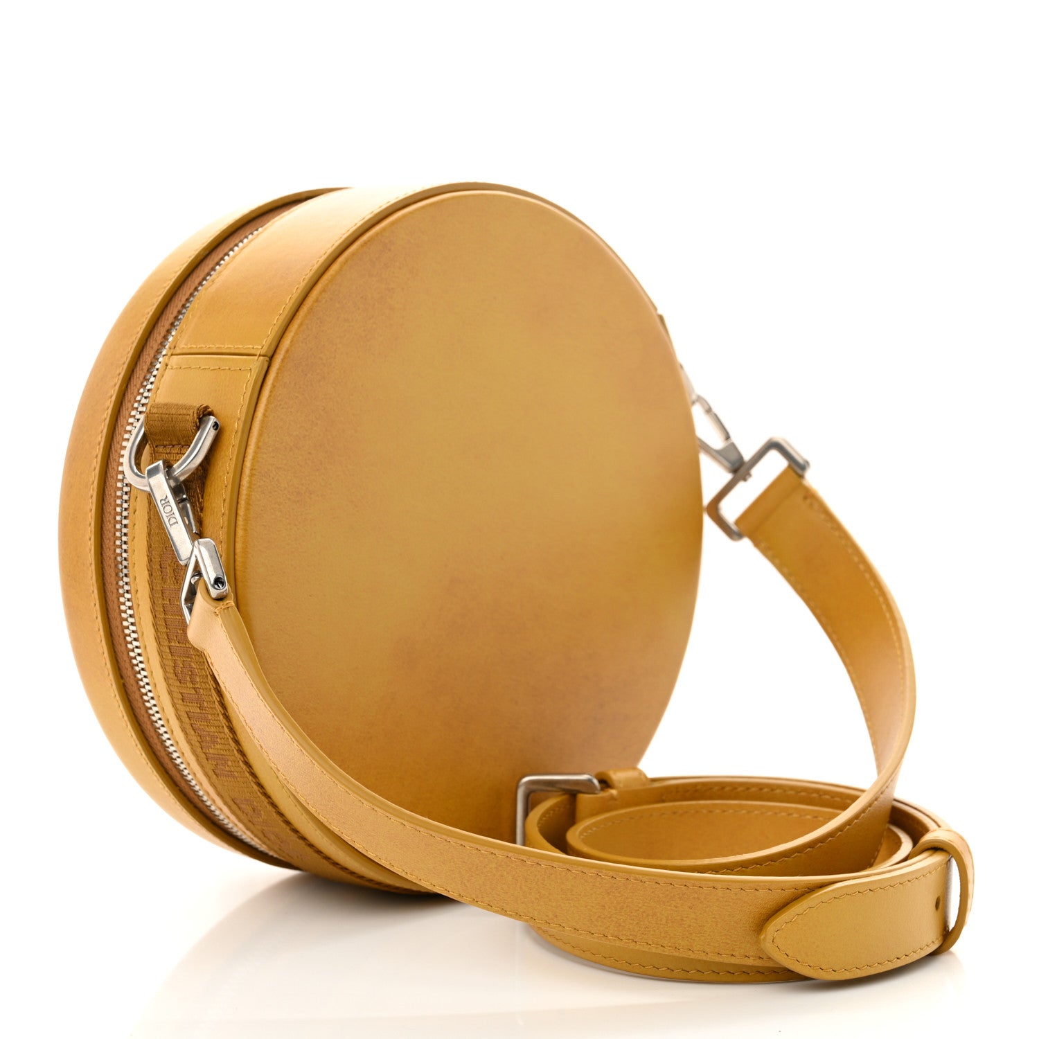 X STONE ISLAND Calfskin Mens Round Bag Tane Gold