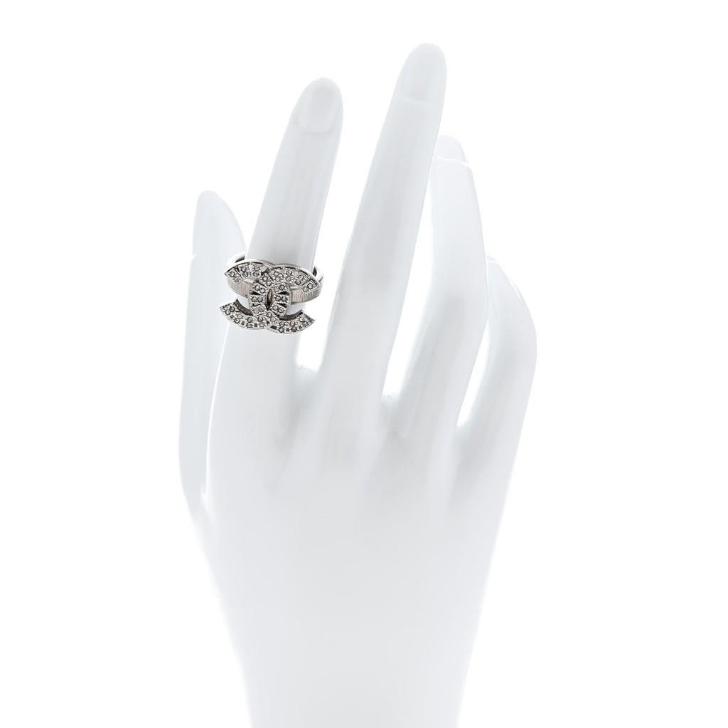 Crystal CC Ring 52 6 Silver