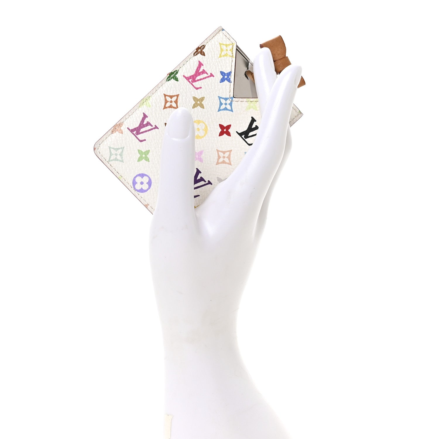 Monogram Multicolor Mirror and Case Pouch White