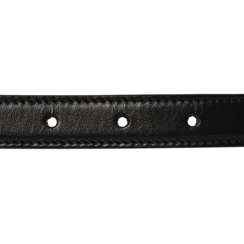 Plutone Calfskin Gucci Buckle 20mm Thin Belt 90 36 Black