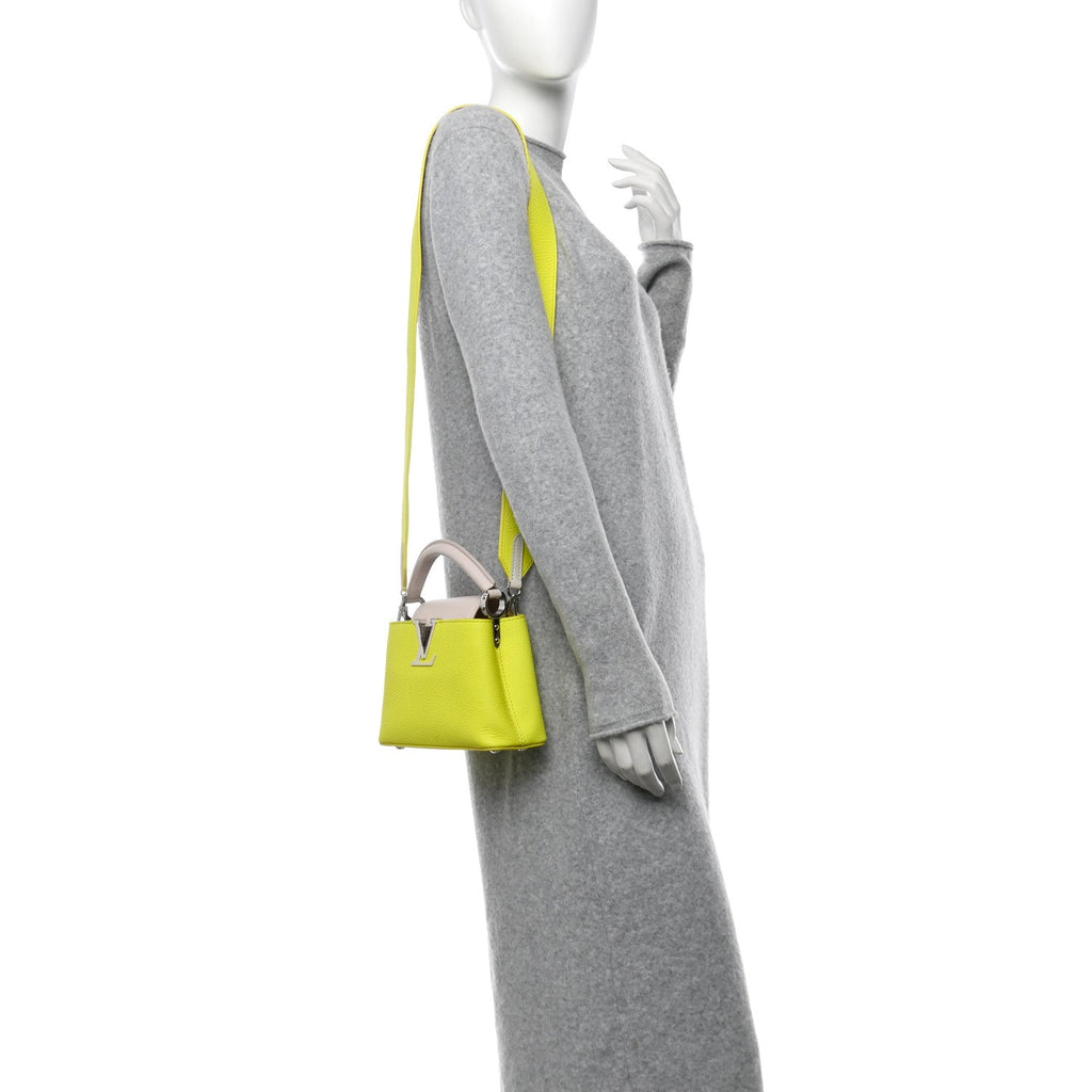 Taurillon Mini Capucines Yellow Beige