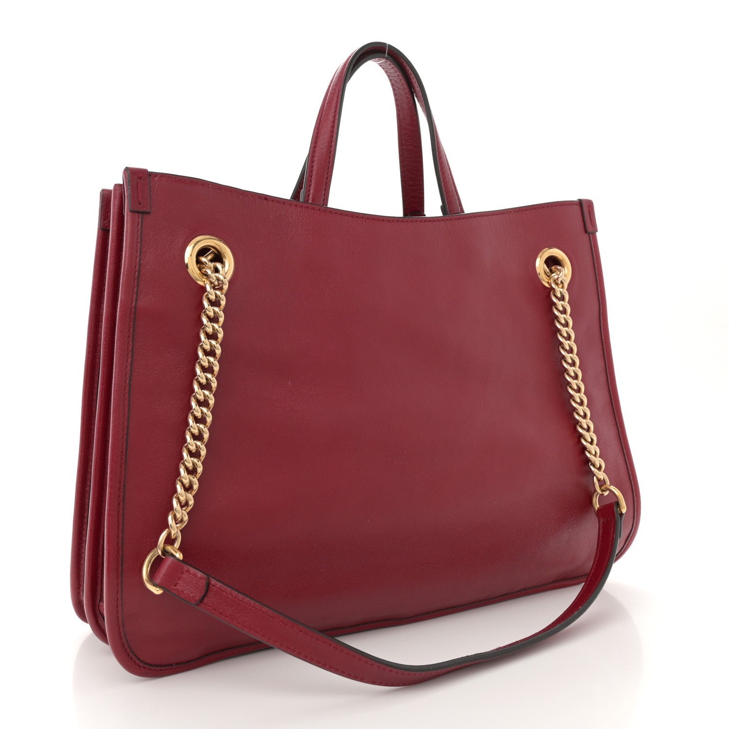 New Sakai Calfskin Lux Medium Horsebit 1955 Tote Bag New Cherry Red