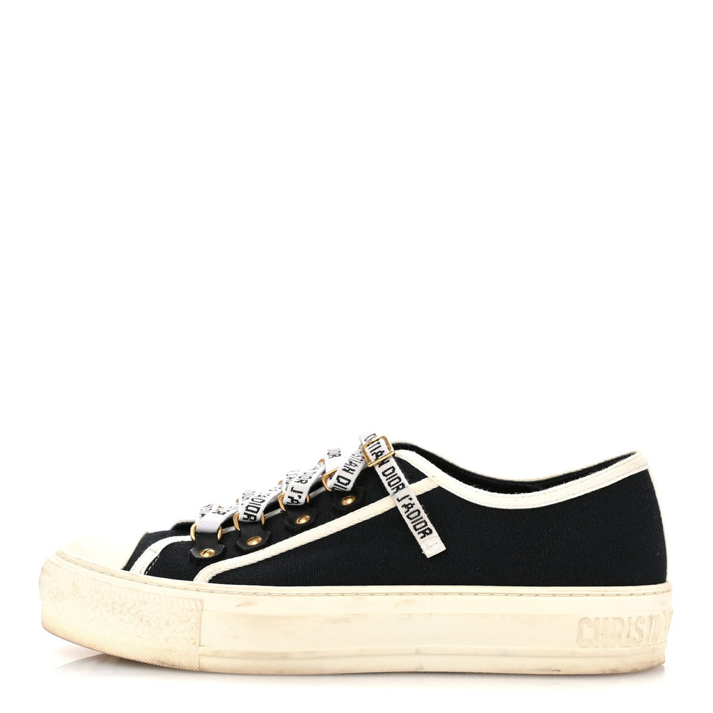 Canvas Walk'N'Dior Low Top Sneakers 36.5 Black