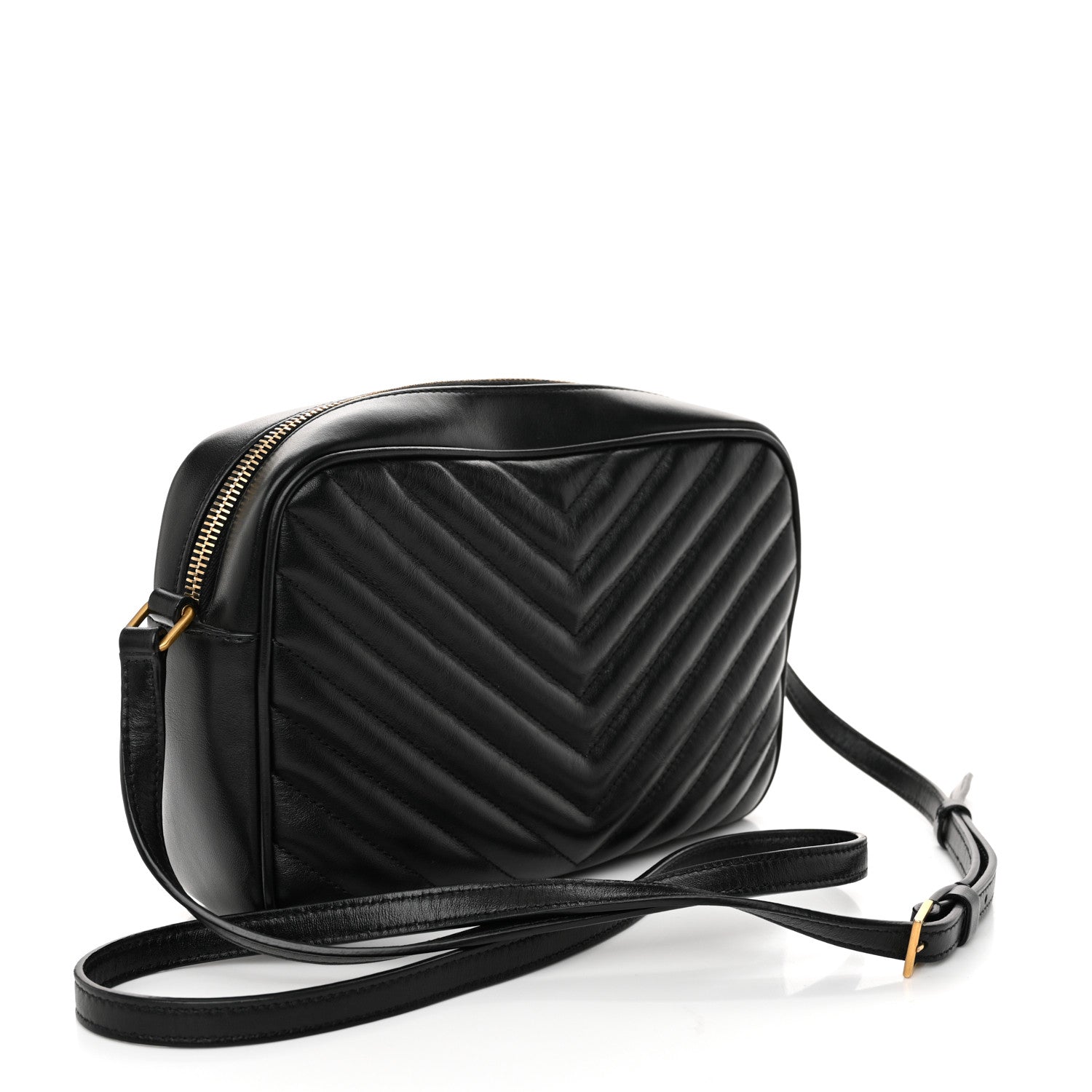 Calfskin Matelasse Monogram Lou Camera Bag Black