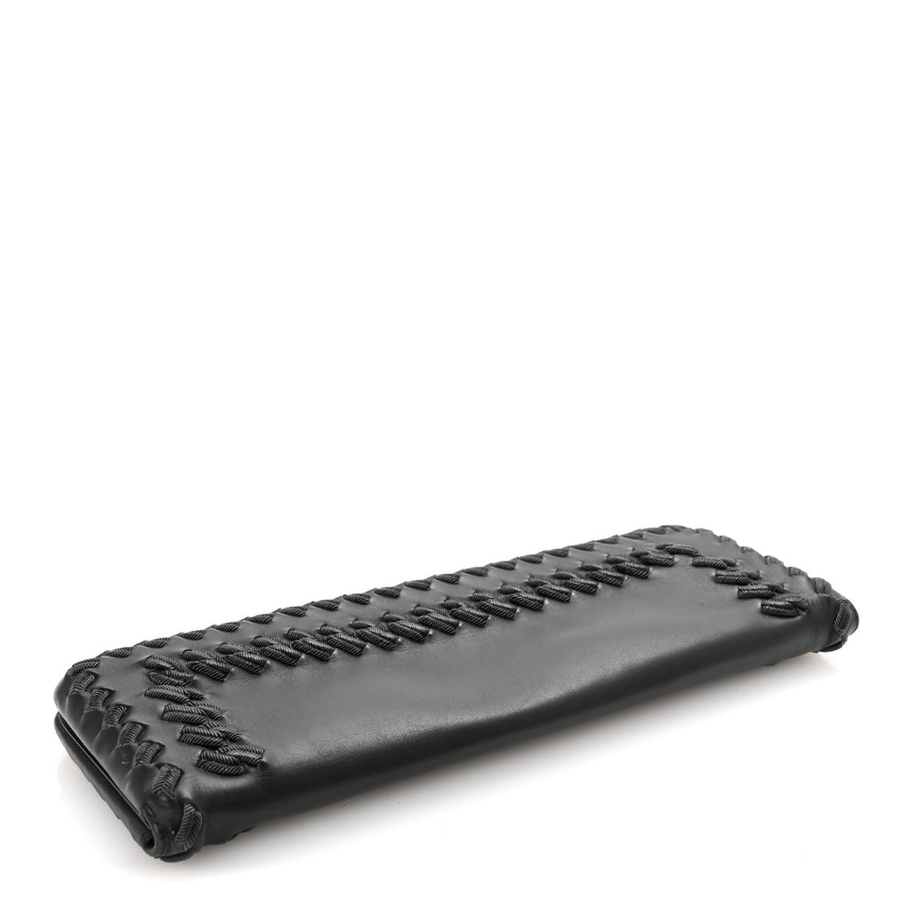 Nappa Intrecciato Long Clutch Black