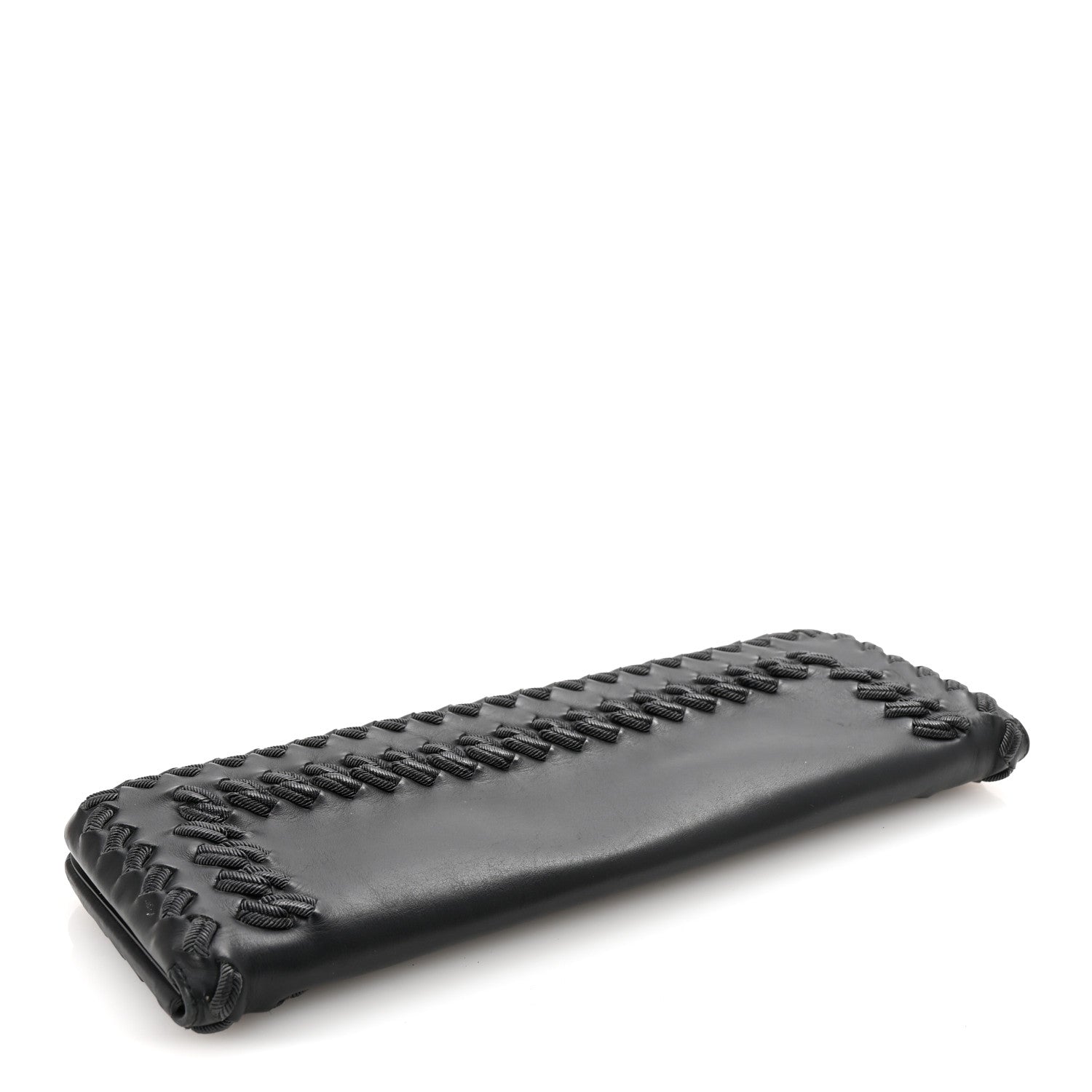 Nappa Intrecciato Long Clutch Black