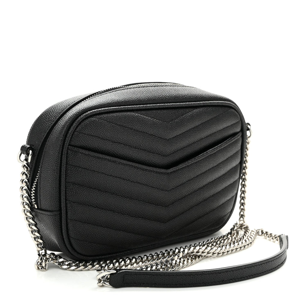 Grain De Poudre Matelasse Monogram Mini Lou Camera Bag Black