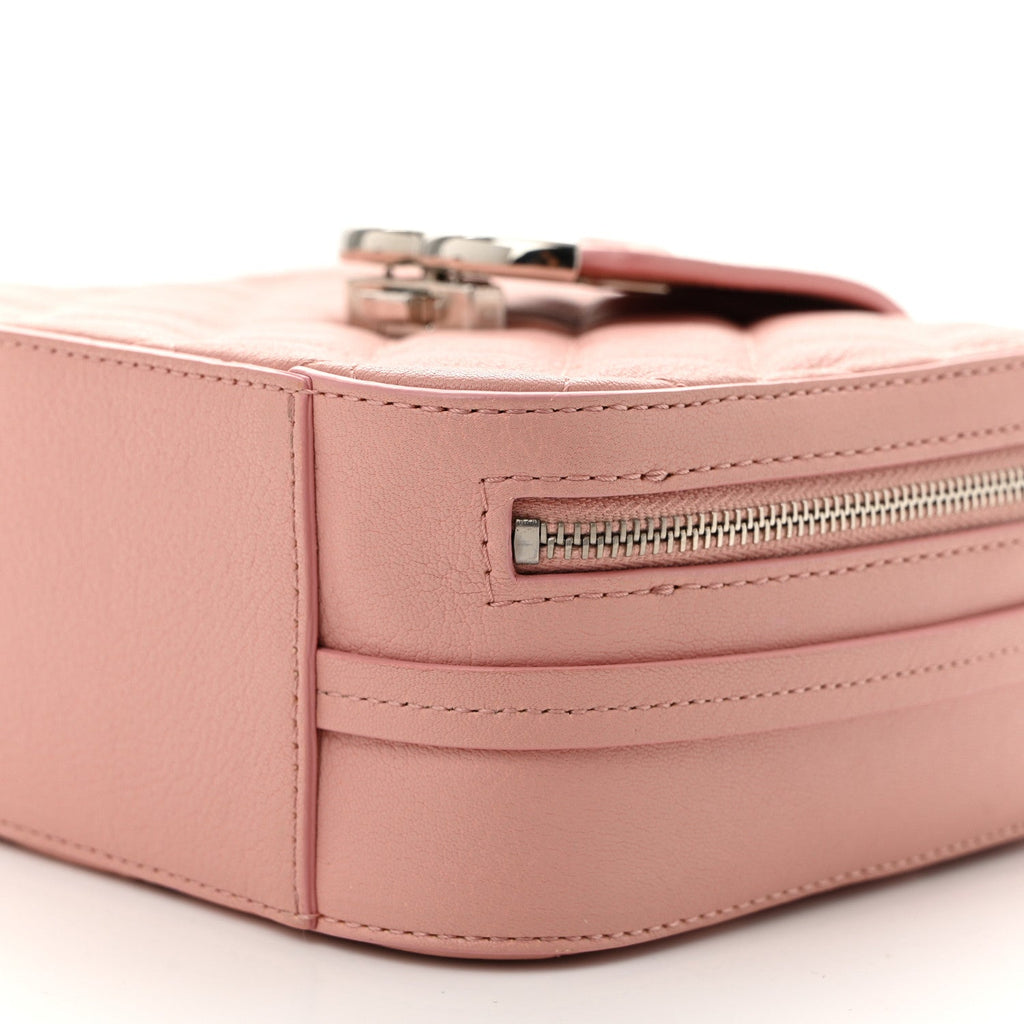 Lambskin Quilted Mini CC Box Camera Bag Pink