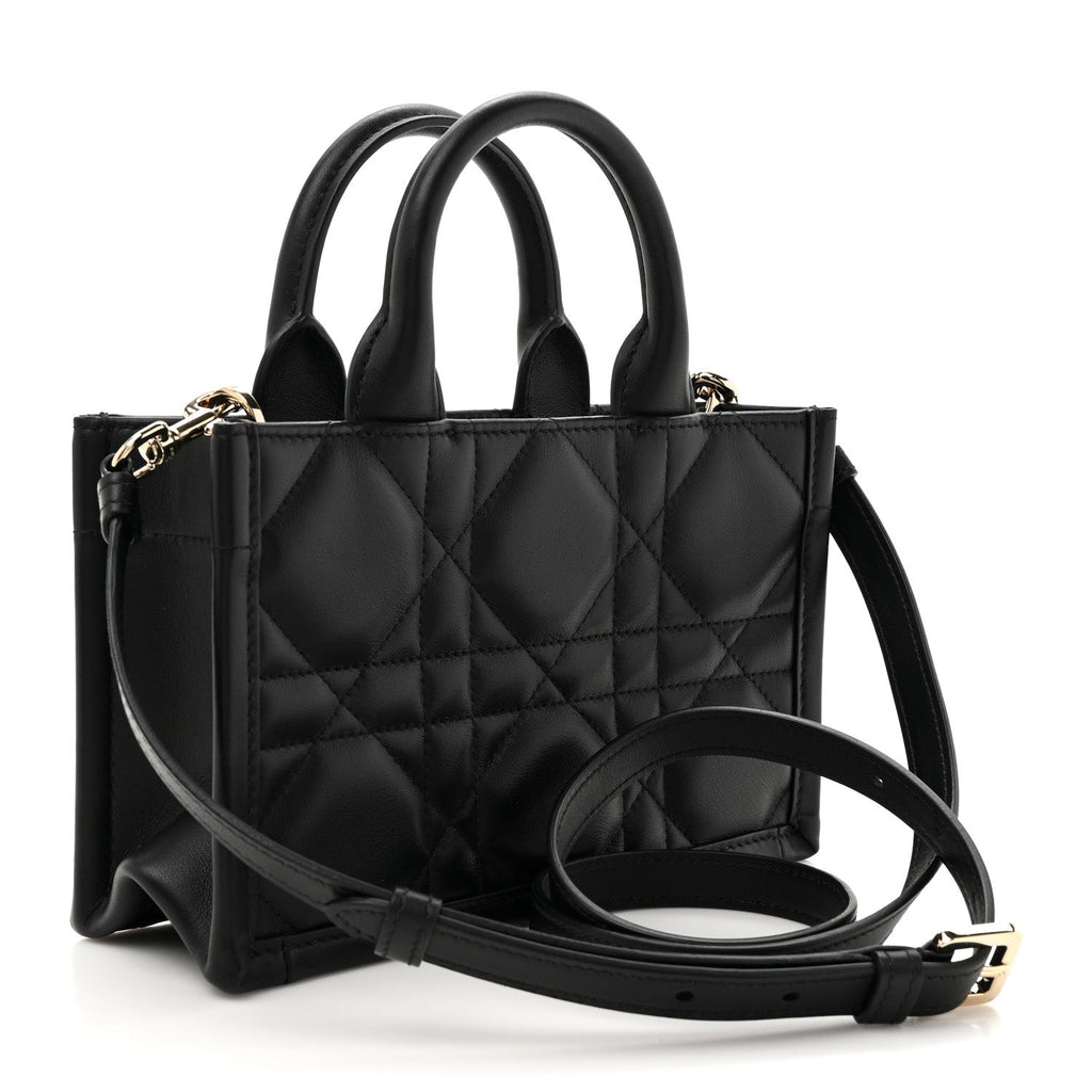 Calfksin Macrocannage Mini Book Tote Black