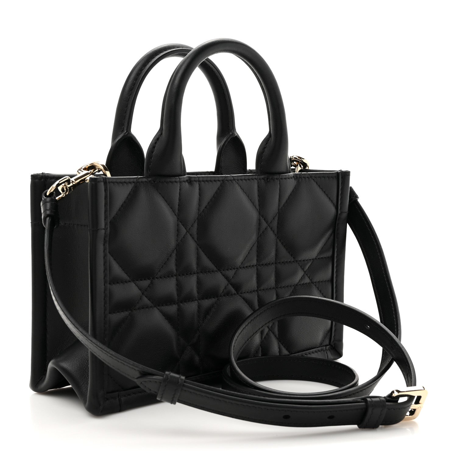 Calfksin Macrocannage Mini Book Tote Black