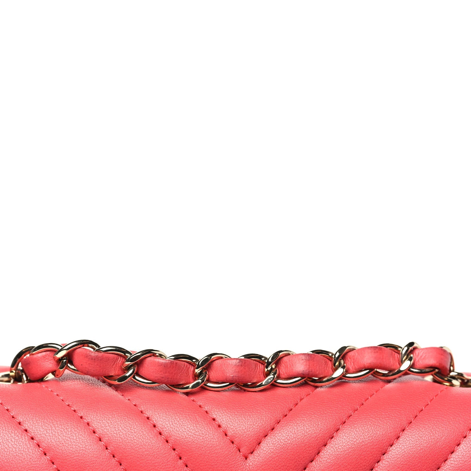 Lambskin Chevron Quilted Mini Square Flap Pink