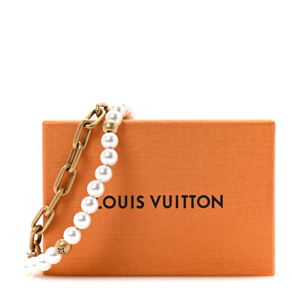 Chain Belt Pearls Bag Charm Gold