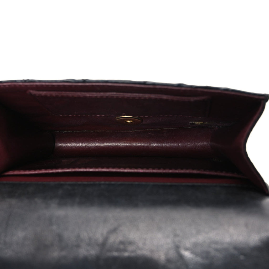 Lambskin Quilted Extra Mini Flap Black