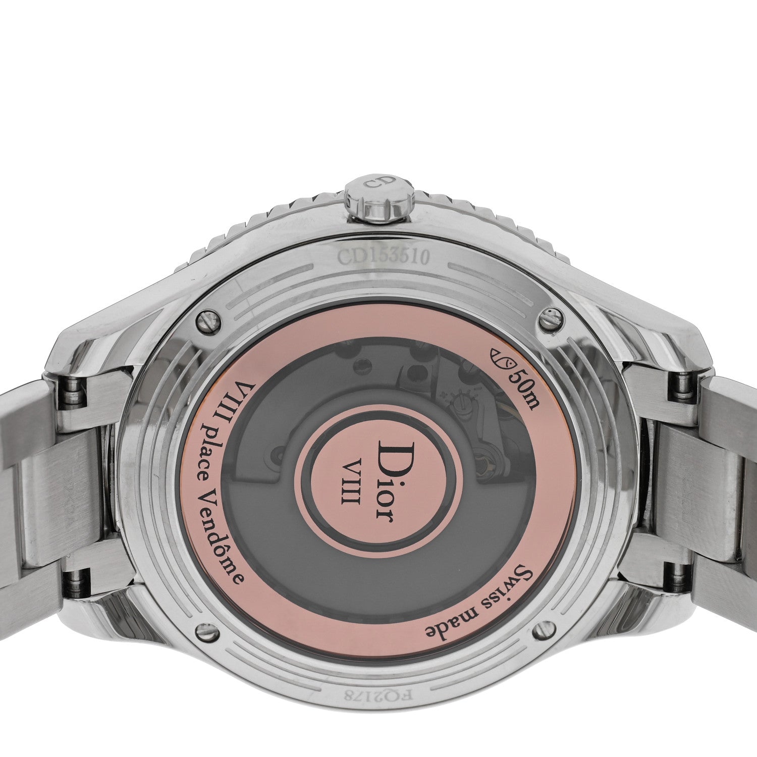 Stainless Steel Diamond Bezel 36mm Dior VIII Montaigne Automatic Watch