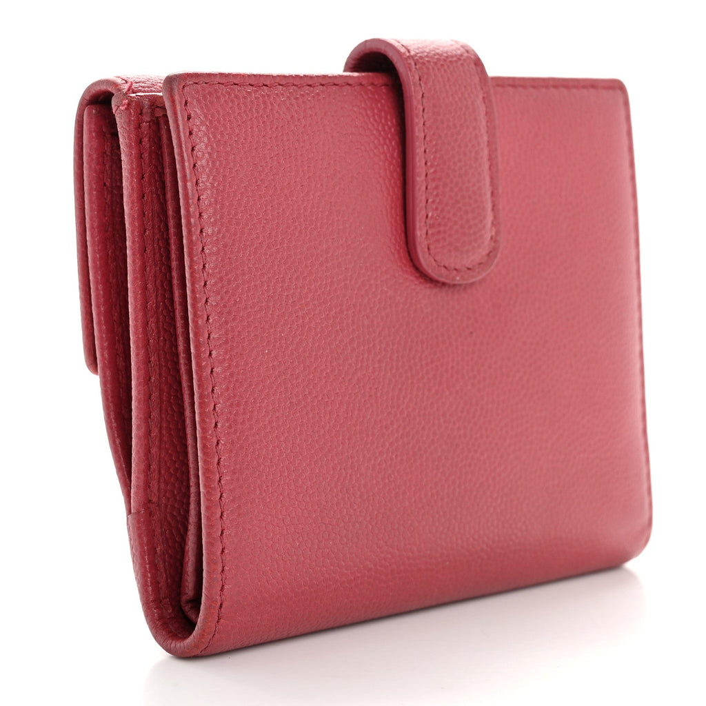 Caviar Sevruga French Compact Wallet Pink