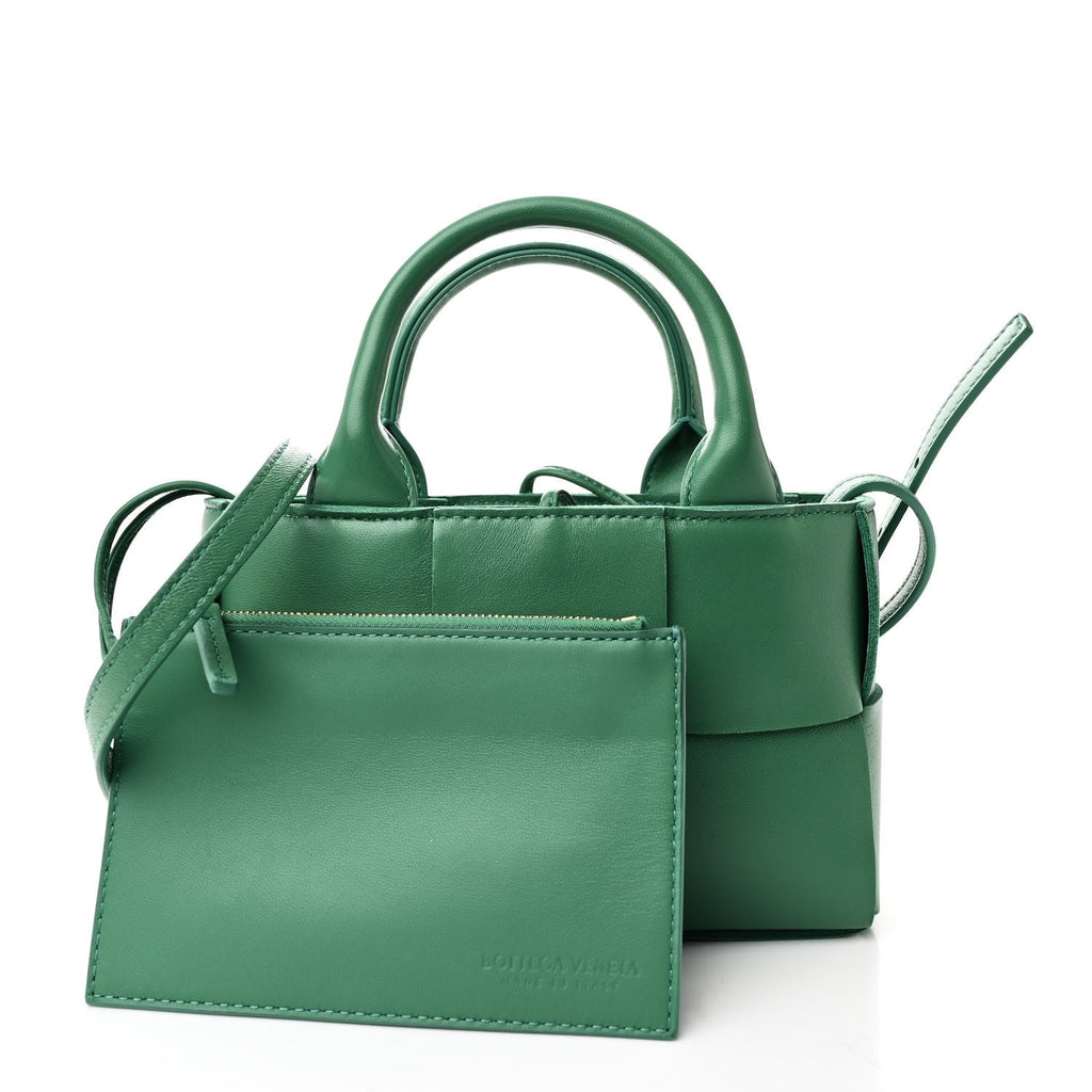 Nappa Maxi Intreccio Mini Arco Tote Green