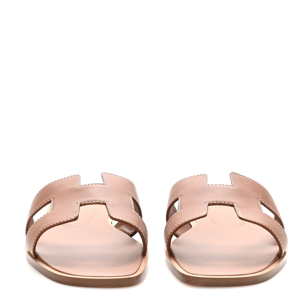 Box Calfskin Oran Sandals 37 Gold