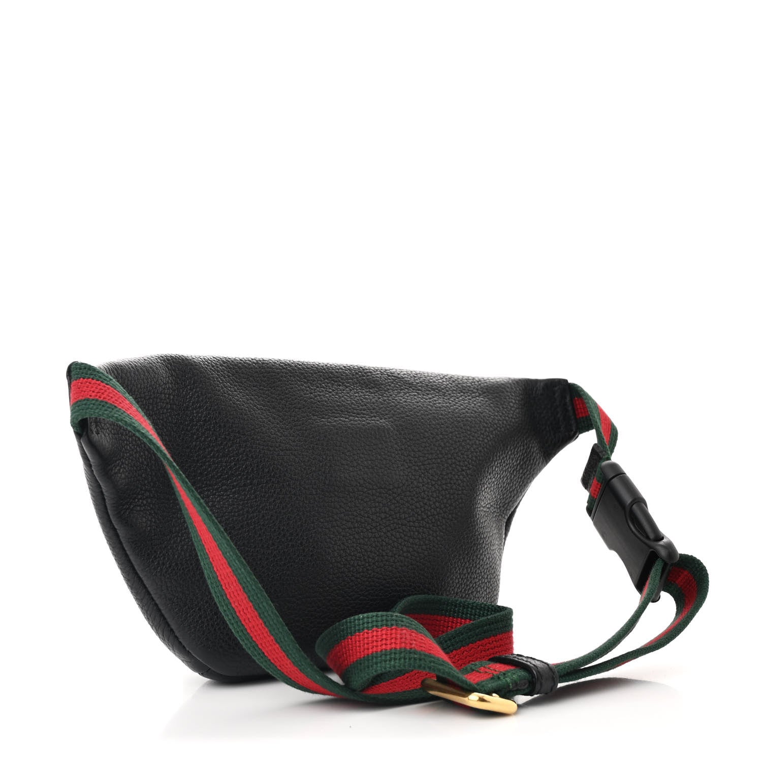 Grained Calfskin Small Logo Belt Bag Black