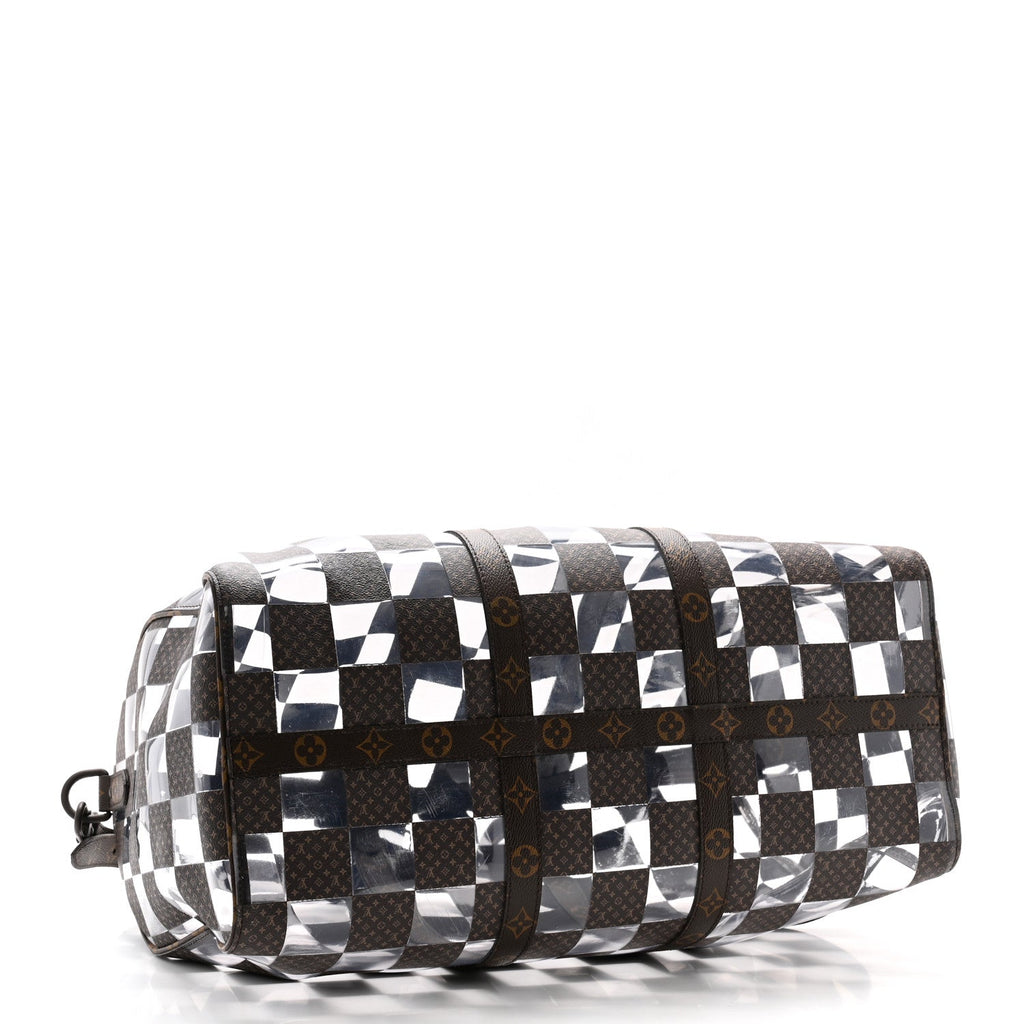 PVC Monogram Chess Keepall Bandouliere 50