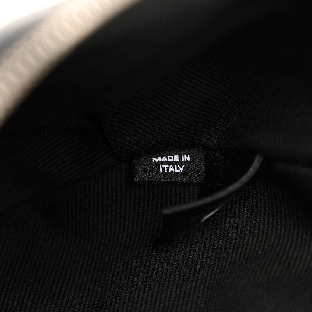 Calfskin Quilted Uniform Waist Belt Bag Black