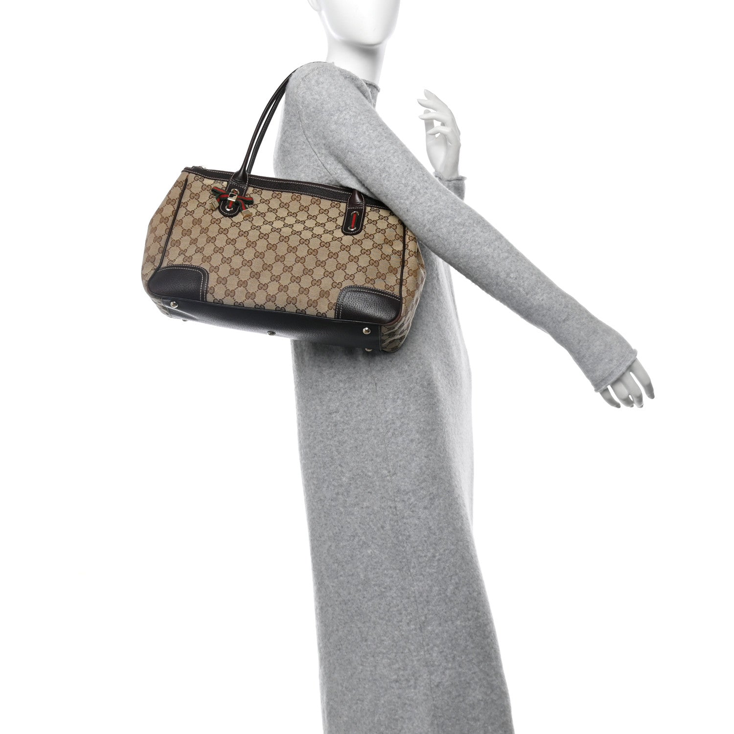 Monogram Medium Princy Tote Dark Brown