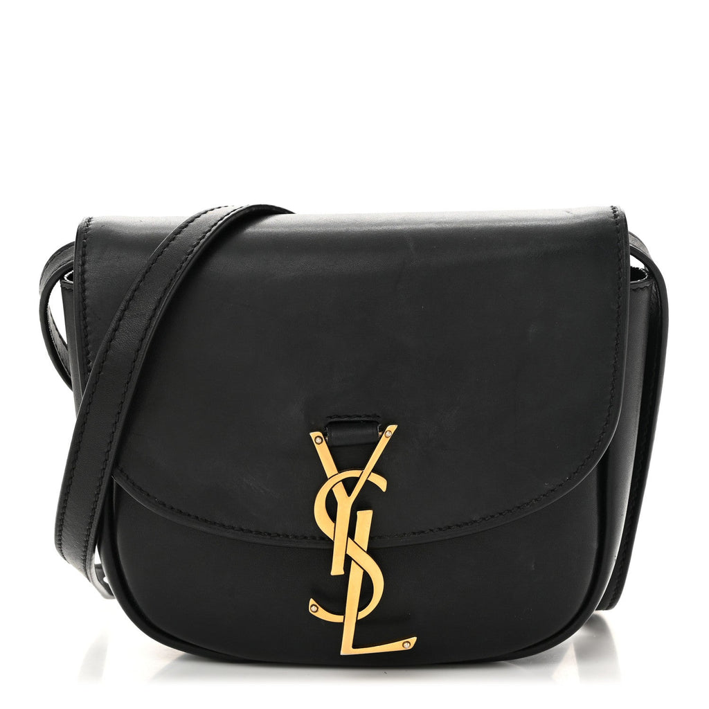 Smooth Calfskin Classic Monogram Small Kaia Satchel Black