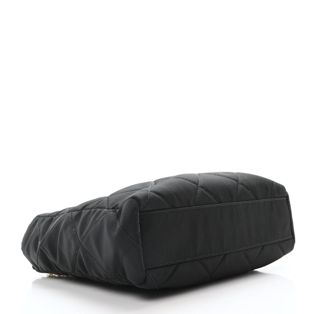 Re-Nylon Impuntu Quilted Re-Edition 1995 Chaine Small Tote Bag Black