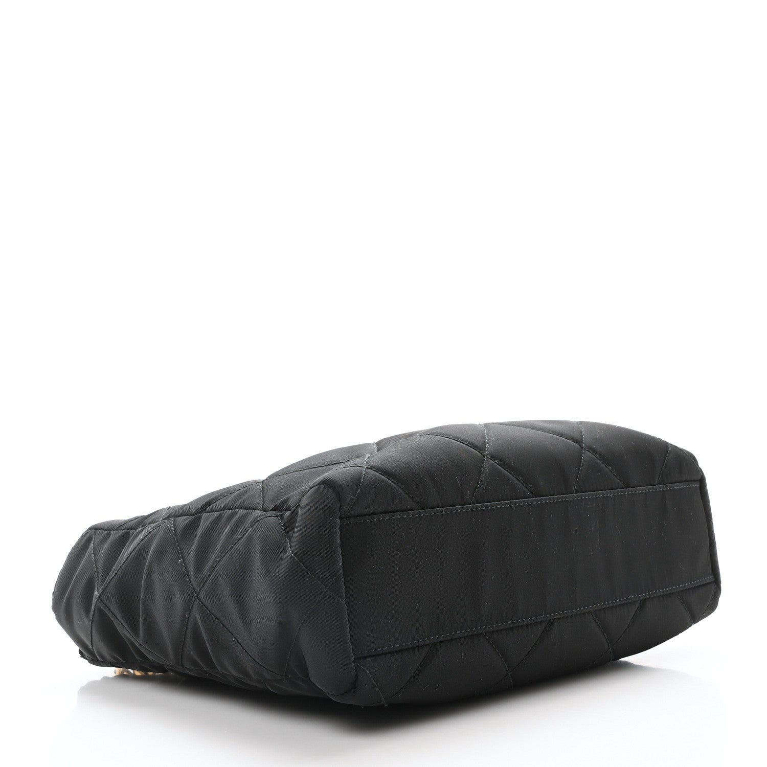 Re-Nylon Impuntu Quilted Re-Edition 1995 Chaine Small Tote Bag Black