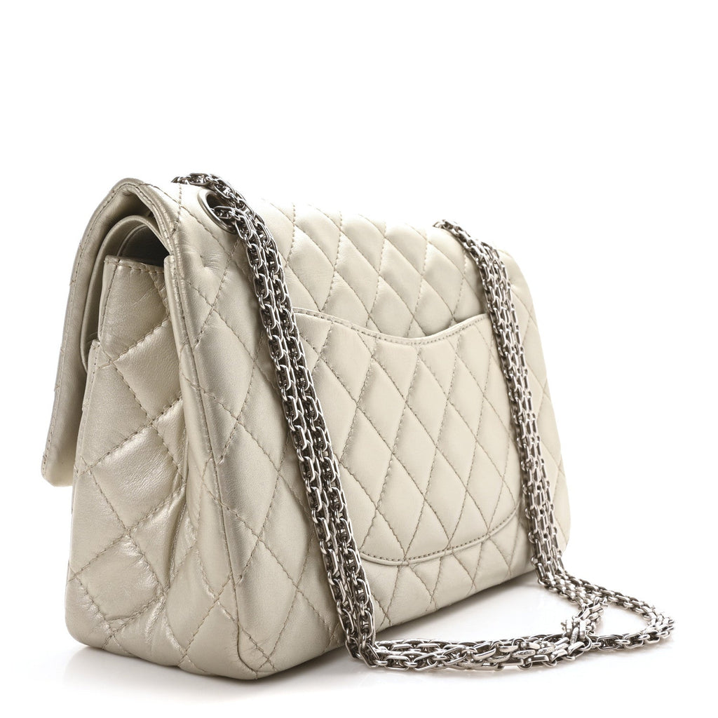 Metallic Lambskin Quilted 2.55 Reissue 226 Flap Silver