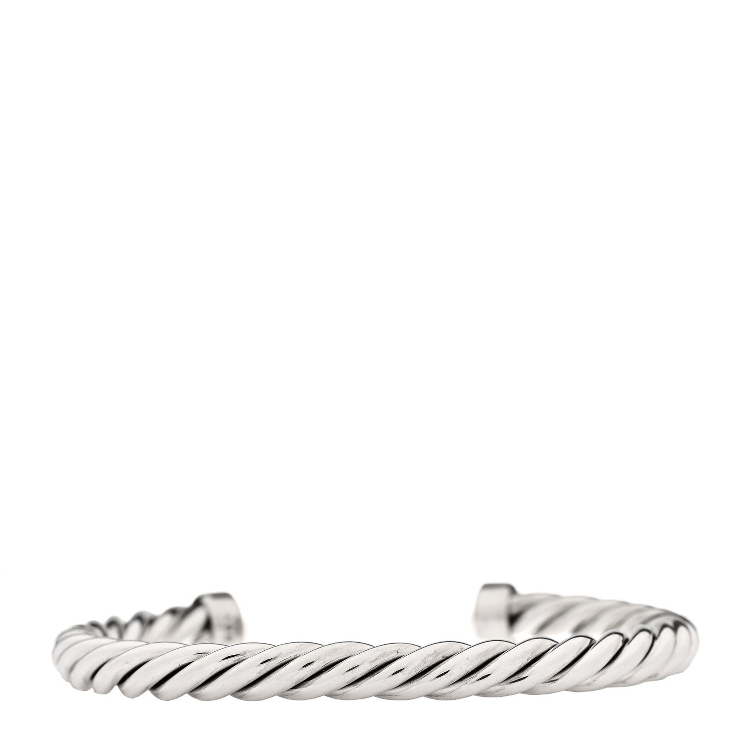 Sterling Silver Onyx 6mm Cable Classic Cuff Bracelet